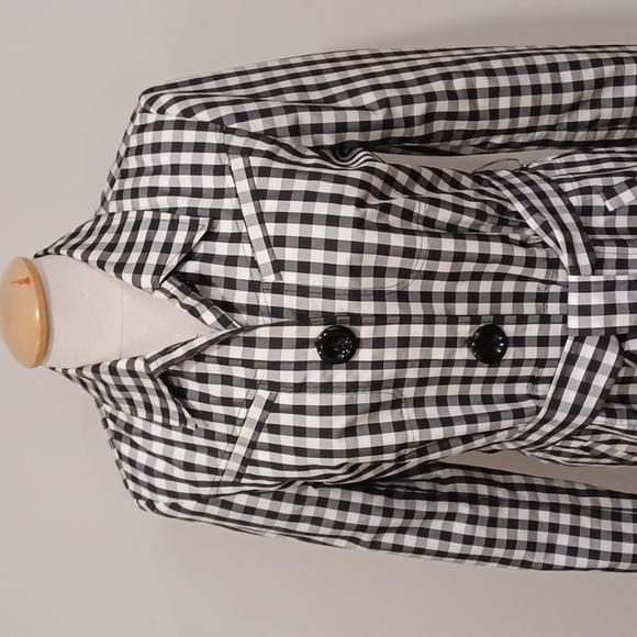 Bianca Nygard Gingham Check Lightweight Trench Coat- Sz. 6 - Picture 2 of 12